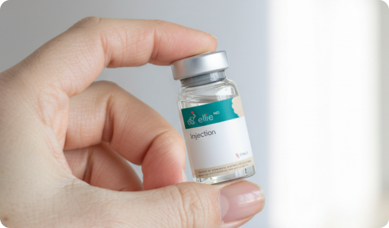 GLP-1 medication in hand